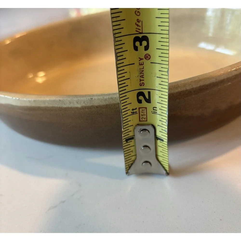 Vintage La Bourguignonne Oval Casserole Stoneware Handmade French Farmhouse 9.5